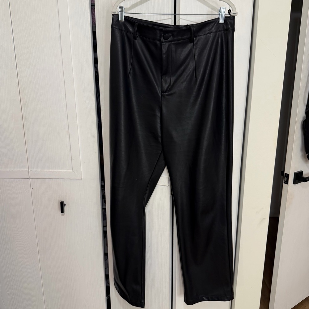 Nasty Gal Faux Leather Straight Pants